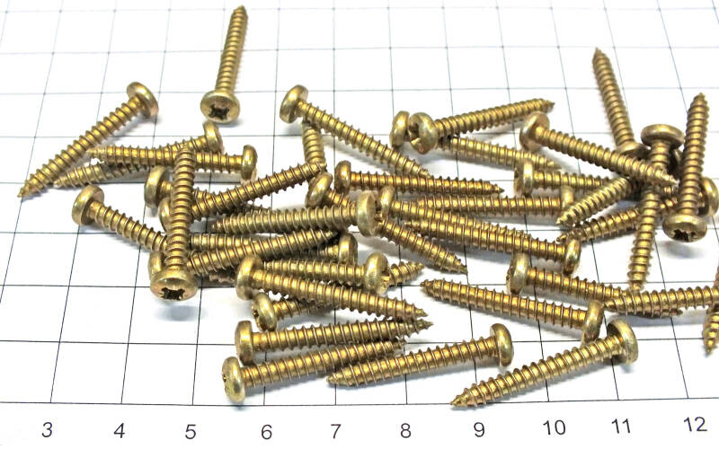 100 St. 3,5 x 25 mm Linse DIN 7981 gelb verzinkt Kreuzschl PZ Lageraufl S198-100