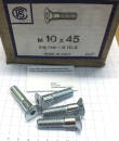 10 St M10 x 45 mm Senkschraube Innen 6-kant 10.9 DIN 7991 Lagerauflösung S122-10