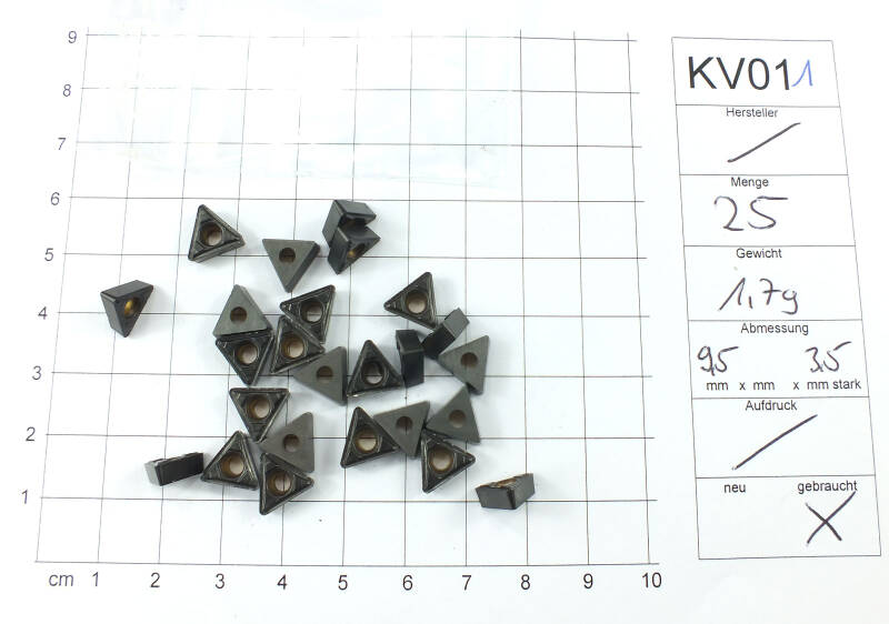 Posten Wendeplatten Inserts 25 Stück gebraucht siehe Bild mit Mwst. KV011