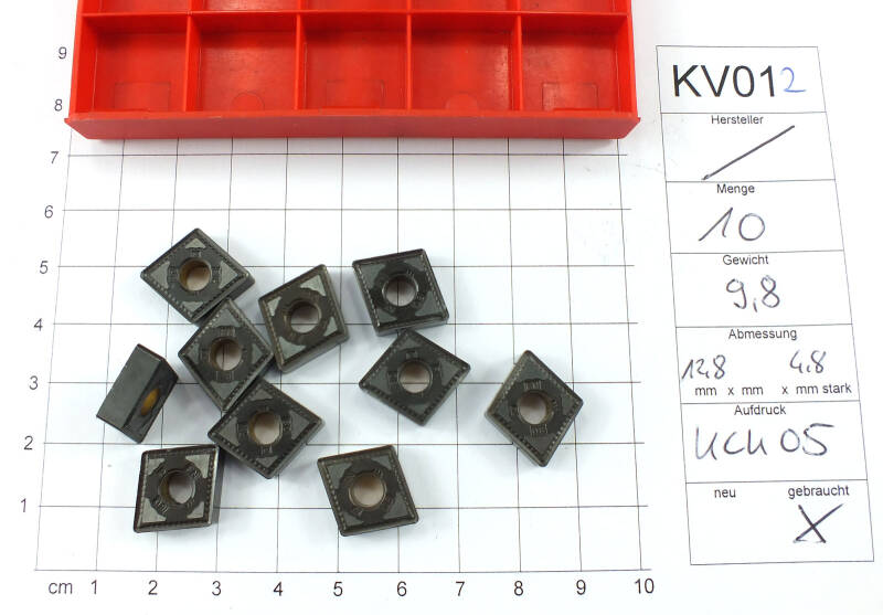 Posten Wendeplatten Inserts 10 Stück gebraucht siehe Bild mit Mwst. KV012