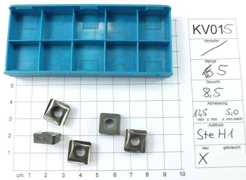 Posten Wendeplatten Inserts 5 Stück  unbenutzt siehe Bild   KV015