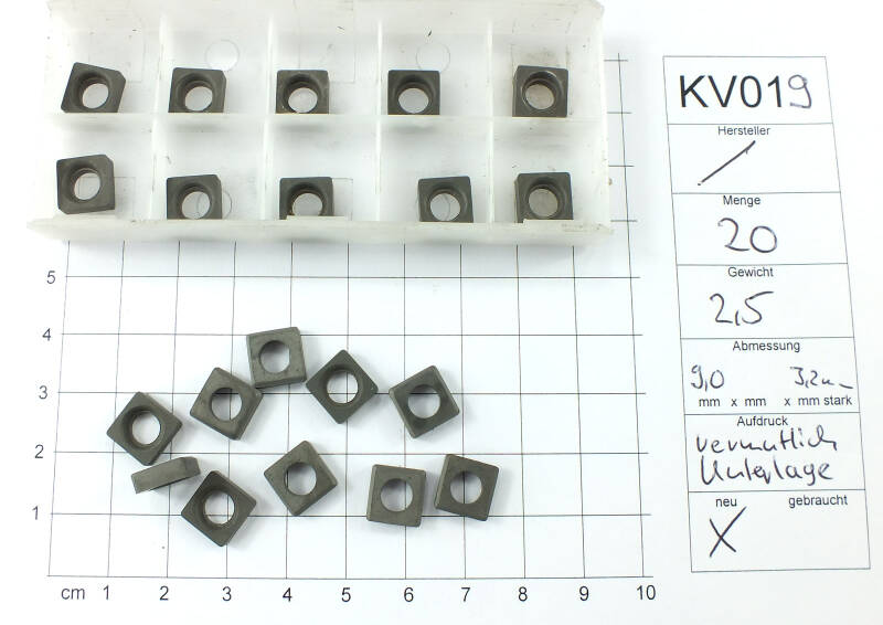 Posten Wendeplatten Inserts 20 Stück  unbenutzt siehe Bild   KV019