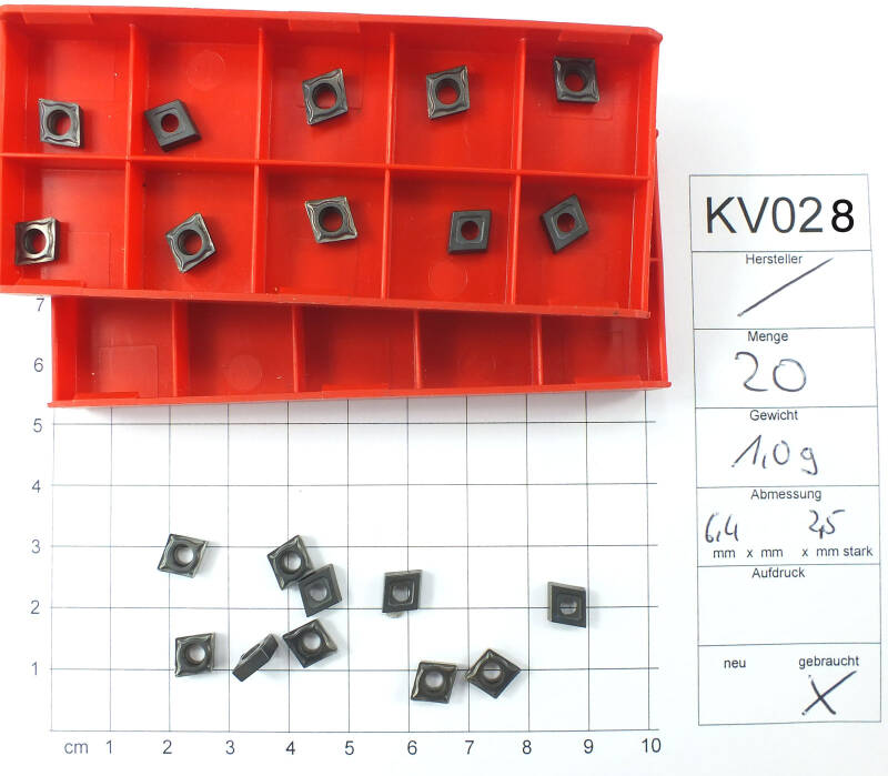 Posten Wendeplatten Inserts 20 Stück gebraucht siehe Bild mit Mwst. KV028