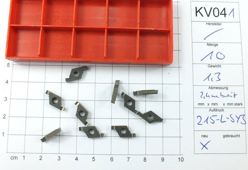 Posten Wendeplatten Inserts 10 Stück  unbenutzt siehe Bild mit Mwst KV041