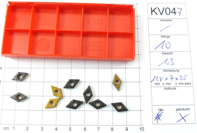 Posten Wendeplatten Inserts 10 Stück gebraucht siehe Bild  . KV047