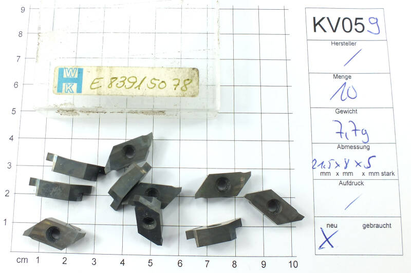 Posten Wendeplatten Inserts 10 Stück  unbenutzt siehe Bild mit Mwst KV059