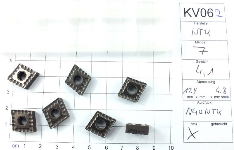 Posten Wendeplatten Inserts 7 Stück  unbenutzt siehe Bild   KV062