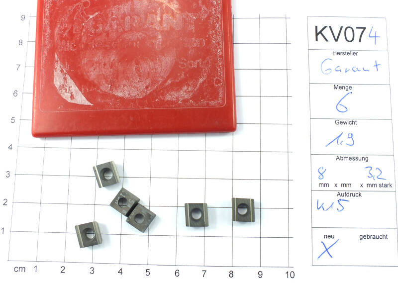 Posten Wendeplatten Inserts 6 St. Garant  unbenutzt siehe Bild   KV074