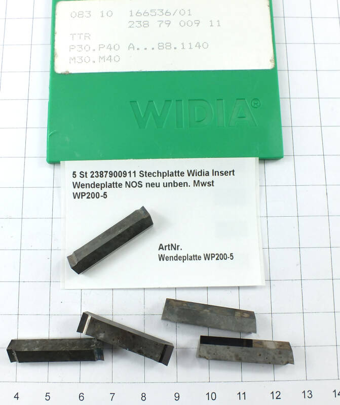 5 St 2387900911 Stechplatte Widia Insert Wendeplatte NOS neu unben.   WP200-5