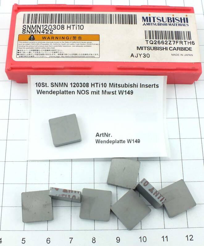 10 St. SNMN 120308 HTi10 Mitsubishi Inserts Wendeplatten NOS   W149