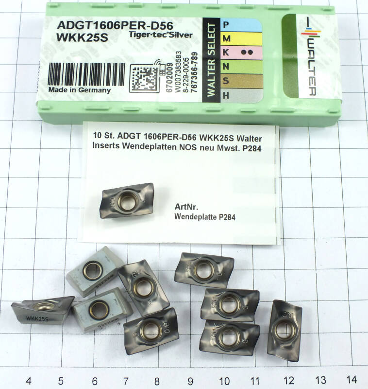 10 St. ADGT 1606PER-D56 WKK25S Walter Inserts Wendeplatten NOS neu  . P284