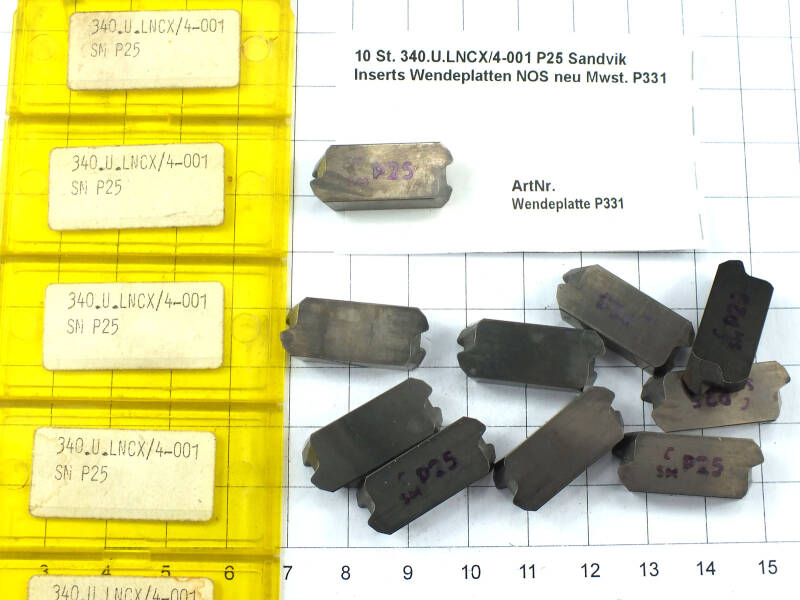 10 St. 340.U.LNCX/4-001 P25 Sandvik Inserts Wendeplatten NOS neu  . P331