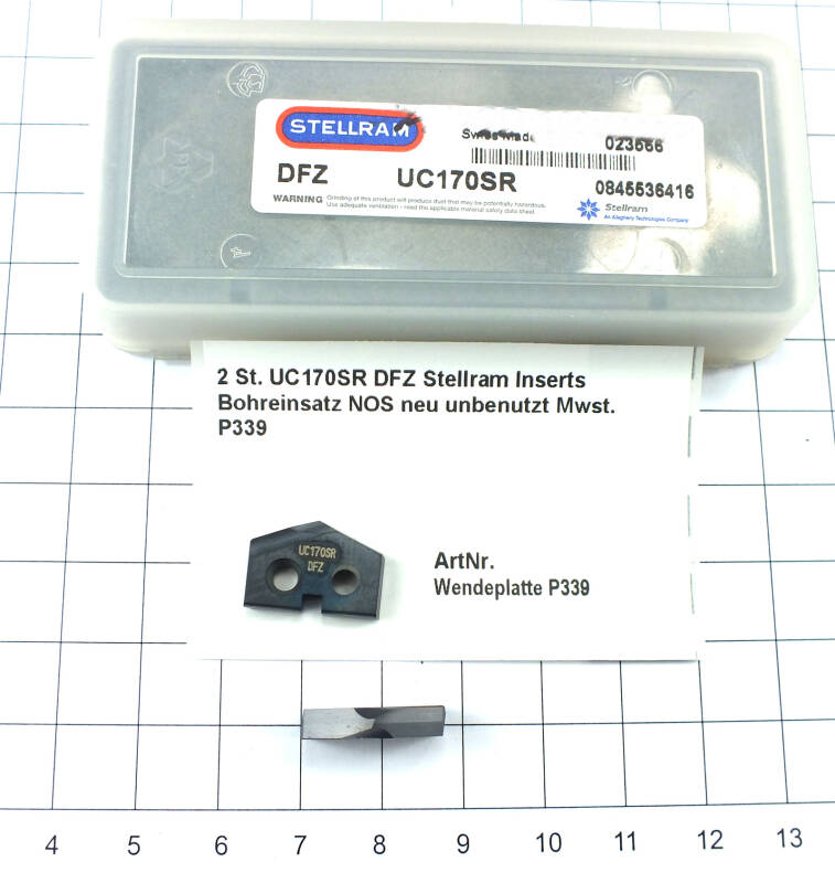 2 St. UC170SR DFZ Stellram Inserts Bohreinsatz NOS neu unbenutzt  . P339