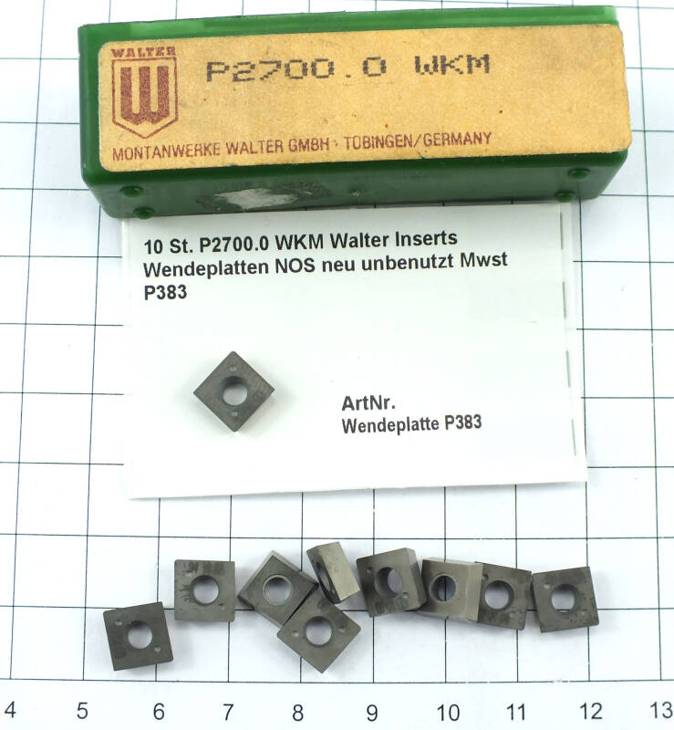10 St. P2700.0 WKM Walter Inserts Wendeplatten NOS neu unbenutzt Mwst P383