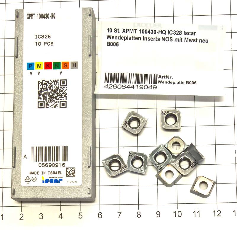 10 St. XPMT 100430-HQ IC328 Iscar Wendeplatten Inserts NOS   neu B006