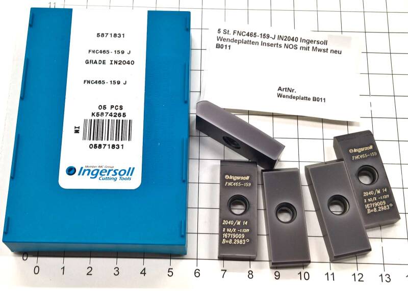 5 St. FNC465-159-J IN2040 Ingersoll Wendeplatten Inserts NOS mit Mwst neu B011