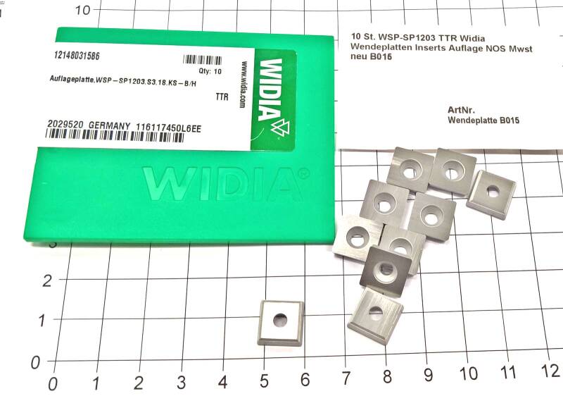 10 St. WSP-SP1203 TTR Widia Wendeplatten Inserts Auflage NOS   neu B015