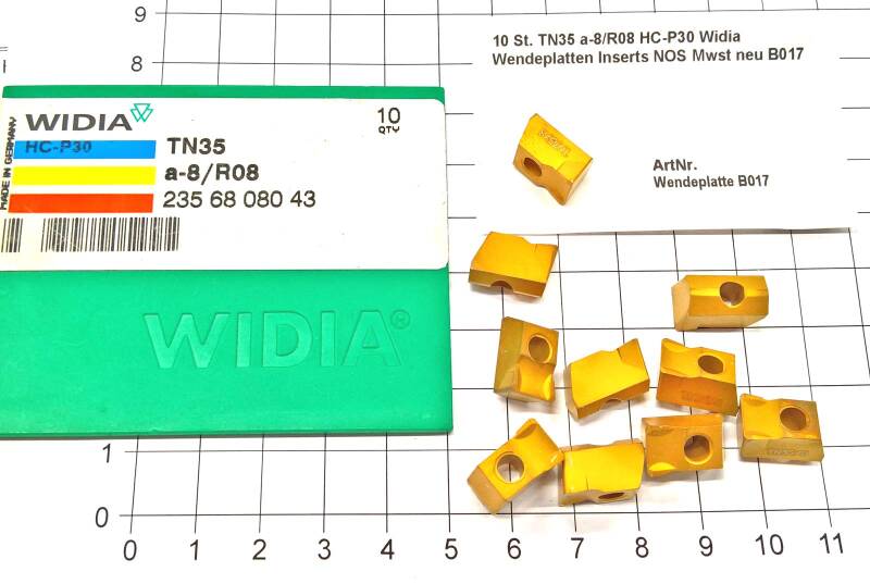 10 St. 2356808043 TN35 a-8/R08 HC-P30 Widia Wendeplatten Inserts NOS neu B017
