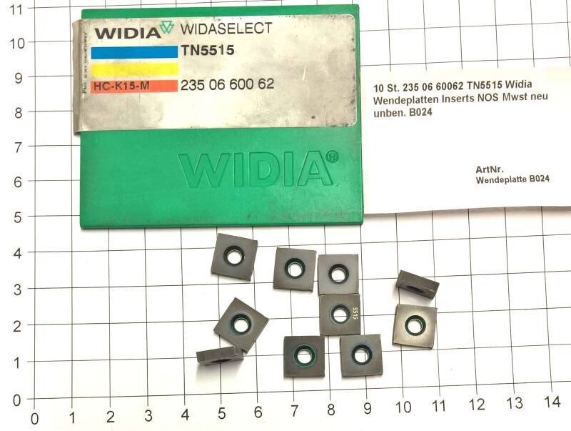 10 St. 235 06 60062 TN5515 Widia Wendeplatten Inserts NOS   neu unben. B024