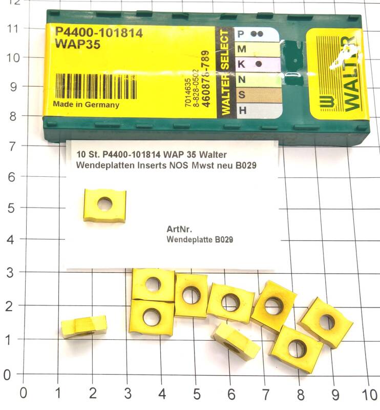 10 St. P4400-101814 WAP 35 Walter Wendeplatten Inserts NOS   neu B029