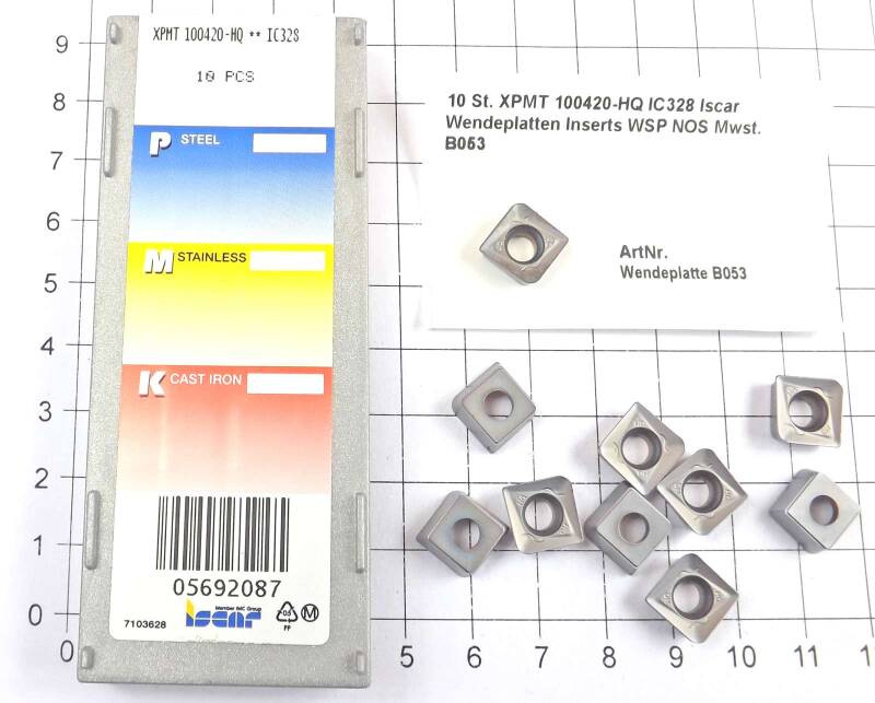 10 St. XPMT 100420-HQ IC328 Iscar Wendeplatten Inserts WSP NOS  . B053