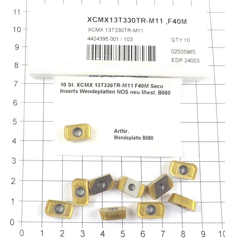 10 St. XCMX 13T330TR-M11 F40M Seco Inserts Wendeplatten NOS neu  . B060