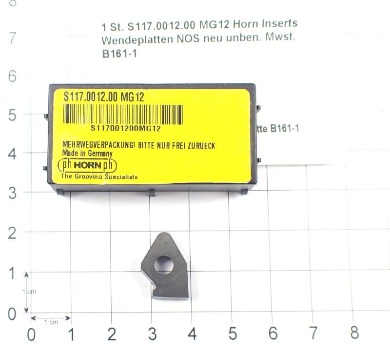 1 St. S117.0012.00 MG12 Horn Inserts Wendeplatten NOS neu unben. Mwst. B161-1