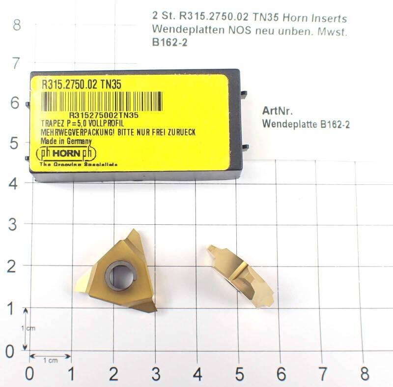 2 St. R315.2750.02 TN35 Horn Inserts Wendeplatten NOS neu unben.  . B162-2