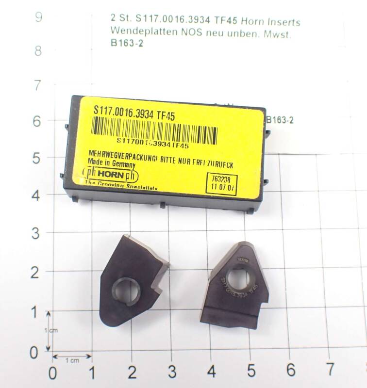 2 St. S117.0016.3934 TF45 Horn Inserts Wendeplatten NOS neu unben.  . B163-2