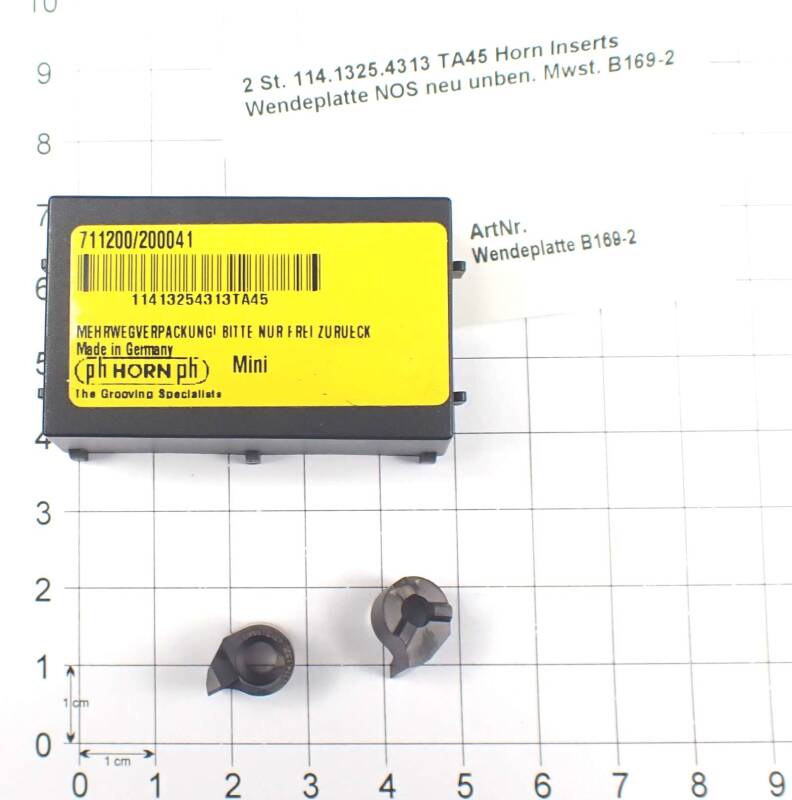 2 St. 114.1325.4313 TA45 Horn Inserts Wendeplatte NOS neu unben.  . B169-2