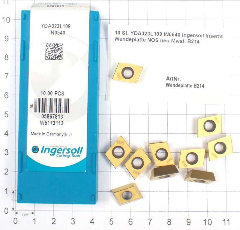 10 St. YDA323L109 IN0540 Ingersoll Inserts Wendeplatte NOS neu  . B214