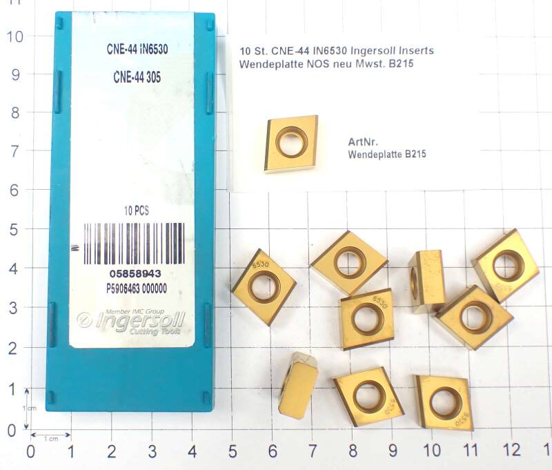 10 St. CNE-44 IN6530 Ingersoll Inserts Wendeplatte NOS neu  . B215