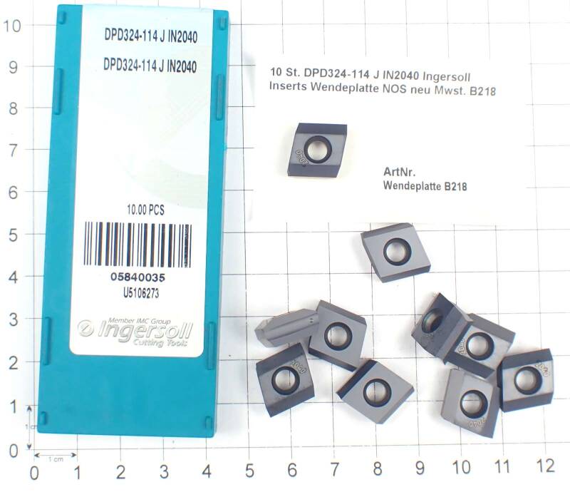 10 St. DPD324-114 J IN2040 Ingersoll Inserts Wendeplatte NOS neu  . B218