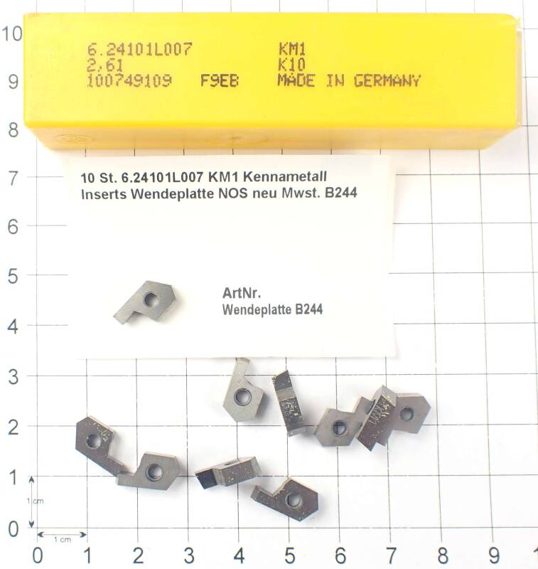 10 St. 6.24101L007 KM1 Kennametall Inserts Wendeplatte NOS neu  . B244