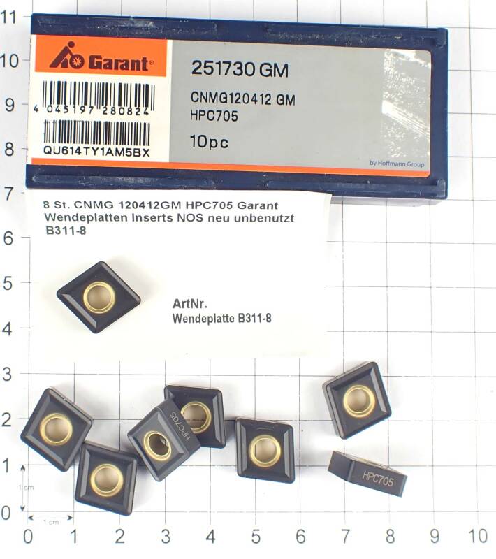 8 St. CNMG 120412GM HPC705 Garant Wendeplatten Inserts NOS neu unbenutzt B311-8