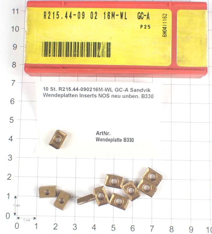 10 St. R215.44-090216M-WL GC-A Sandvik Wendeplatten Inserts NOS neu unben. B330