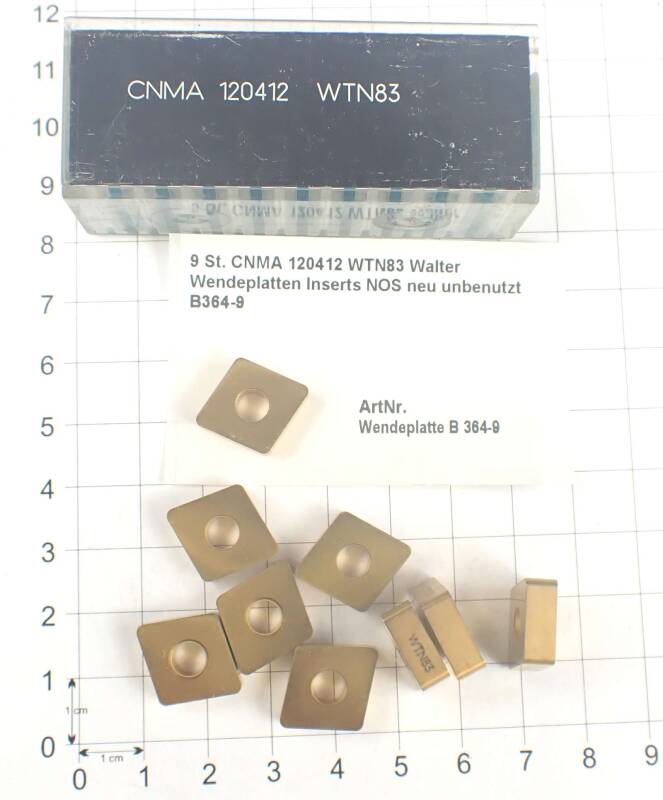 9 St. CNMA 120412 WTN83 Walter Wendeplatten Inserts NOS neu unbenutzt B364-9