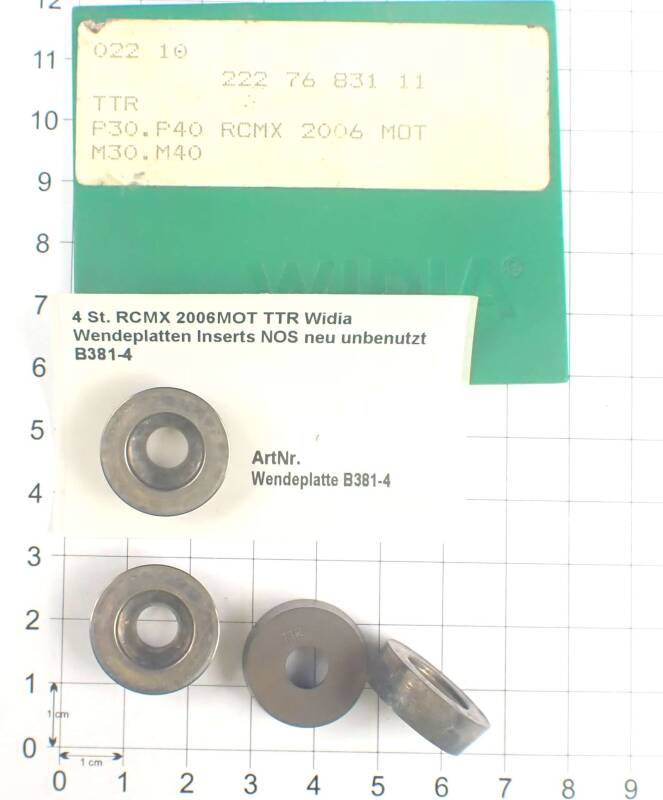 4 St. RCMX 2006MOT TTR Widia Wendeplatten Inserts NOS neu unbenutzt B381-4