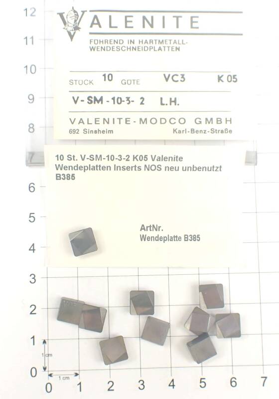 10 St. V-SM-10-3-2 K05 Valenite Wendeplatten Inserts NOS neu unbenutzt B385