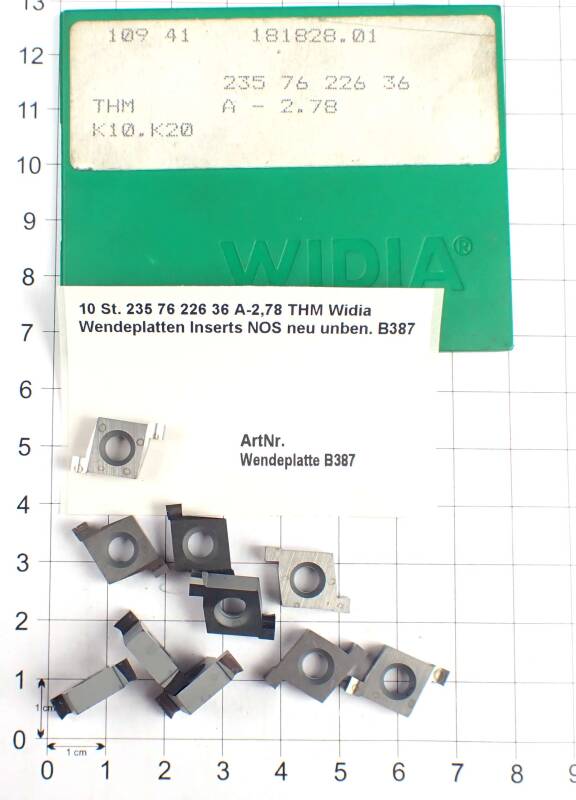 10 St. 235 76 226 36 A-2,78 THM Widia Wendeplatten Inserts NOS neu unben. B387