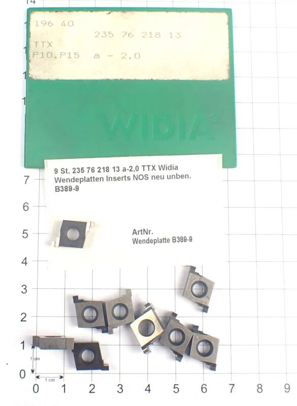9 St. 235 76 218 13 a-2,0 TTX Widia Wendeplatten Inserts NOS neu unben. B389-9