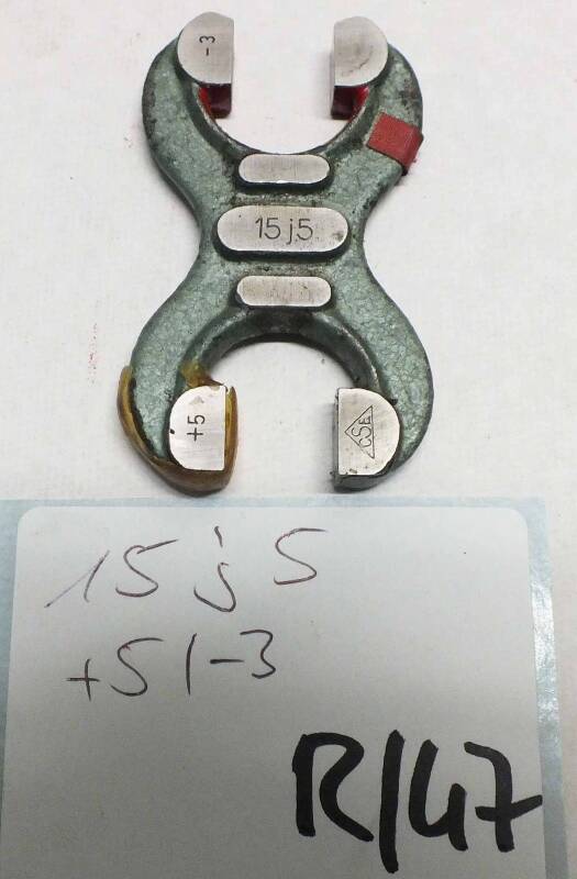 Grenzrachenlehre doppels. 15 mm CSE 15j5 +5/-3 gebraucht Rachenlehre R/47