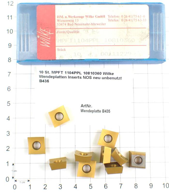 10 St. MPFT 1104PPL 10810360 Wilke Wendeplatten Inserts NOS neu unbenutzt B435