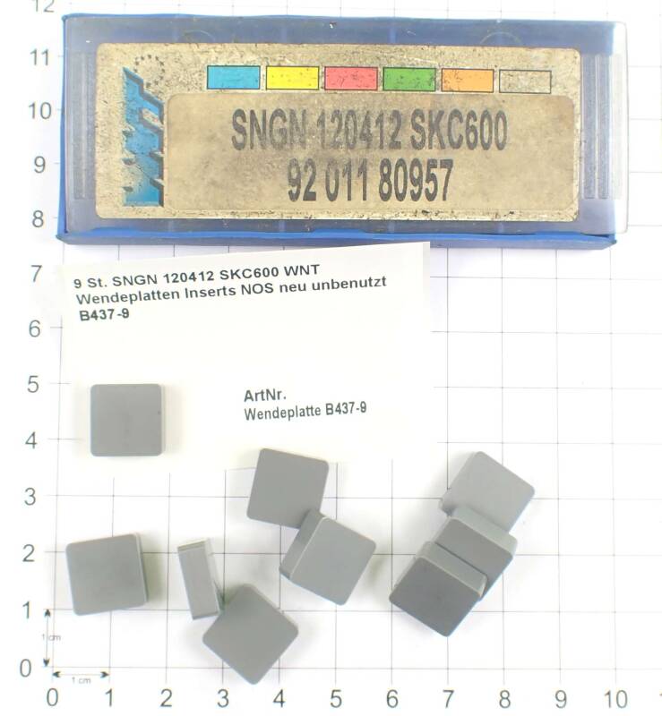 9 St. SNGN 120412 SKC600 WNT Wendeplatten Inserts NOS neu unbenutzt B437-9