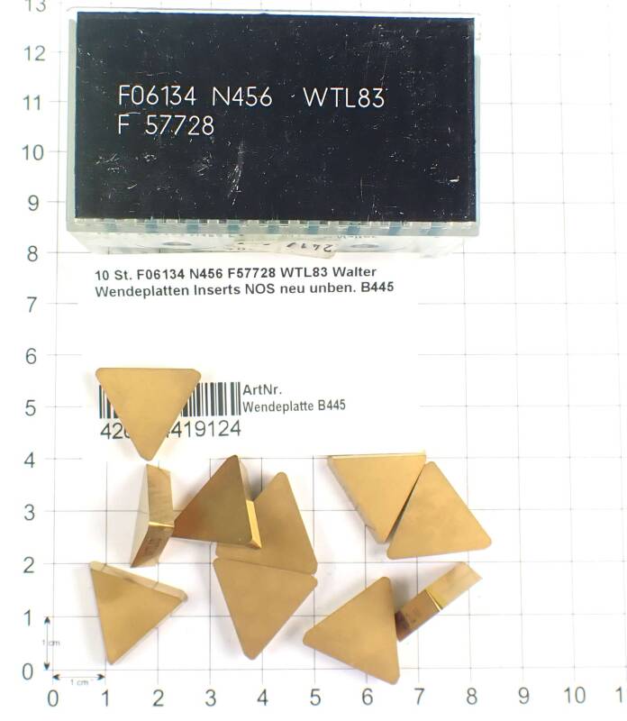 10 St. F06134 N456 F57728 WTL83 Walter Wendeplatten Inserts NOS neu unben. B445