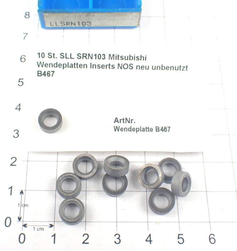 10 St. SLL SRN103 Mitsubishi Wendeplatten Inserts NOS neu unbenutzt B467
