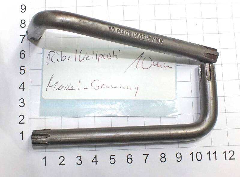 Ribe / Keilprofil Schlüssel 10 mm Made in Germany 110 mm X014