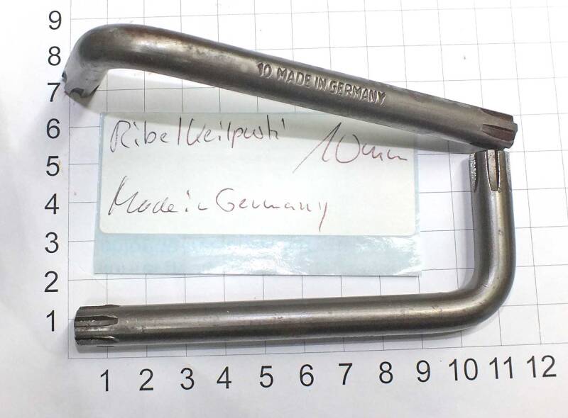 Ribe / Keilprofil Schlüssel 10 mm Made in Germany 110 mm