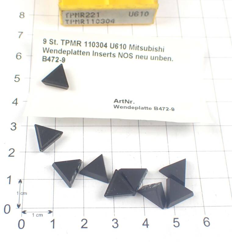 9 St. TPMR 110304 U610 Mitsubishi Wendeplatten Inserts NOS neu unben. B472-9