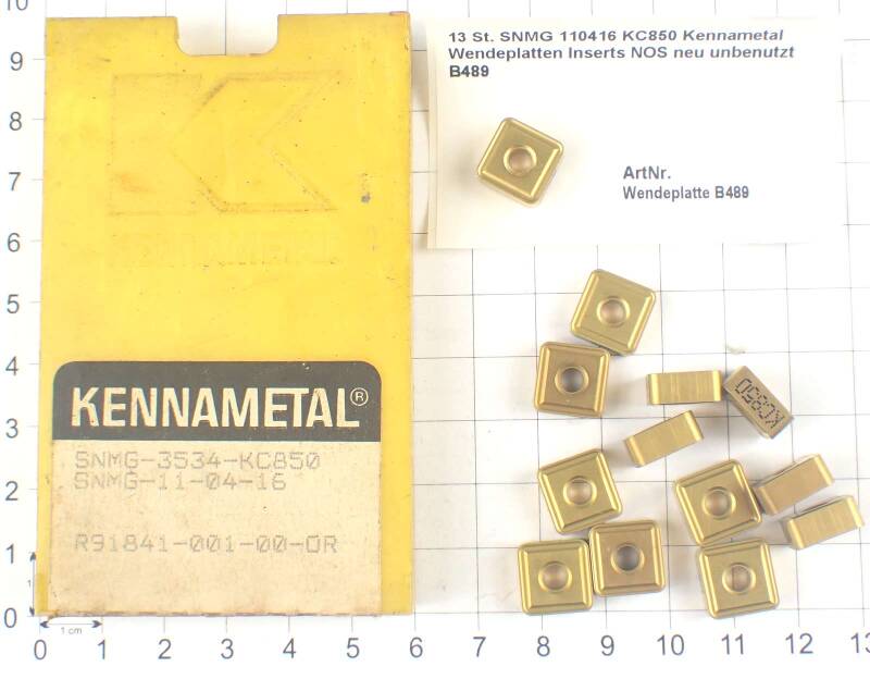 13 St. SNMG 110416 KC850 Kennametal Wendeplatten Inserts NOS neu unbenutzt B489